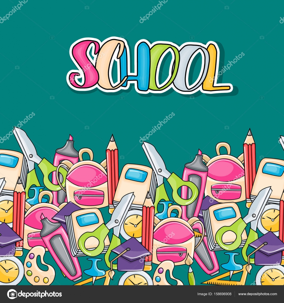 Elementi del banco di clip arte doodle in stile cartone animato per la cartolina d auguri Tiraggio della mano per banner o volatile