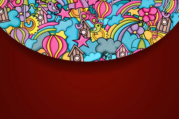 Yaz karikatür doodle arka plan tasarım