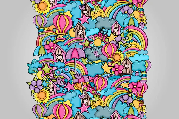 Yaz karikatür doodle arka plan tasarım