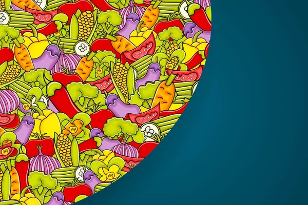 Sebze karikatür doodle arka plan tasarım.