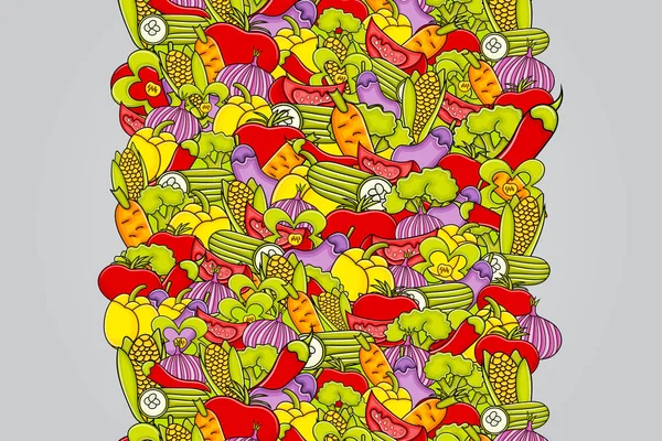 Sebze karikatür doodle arka plan tasarım.