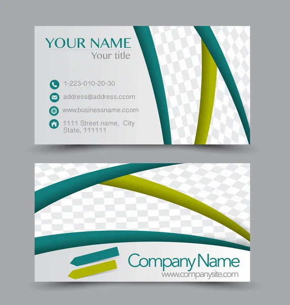 Business card design set template for company corporate style. — Stock Vector
