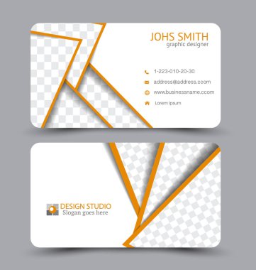 Kartvizit tasarımı şirket kurumsal tarzı için şablon ayarla.