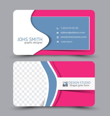 Kartvizit tasarımı şirket kurumsal tarzı için şablon ayarla.