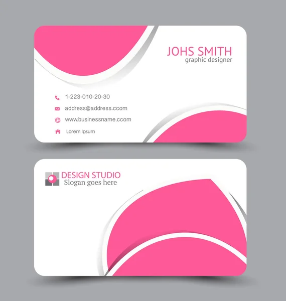 Business card design set template for company corporate style.