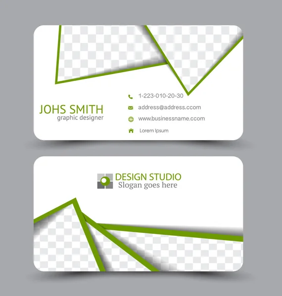 Business card design set template for company corporate style.