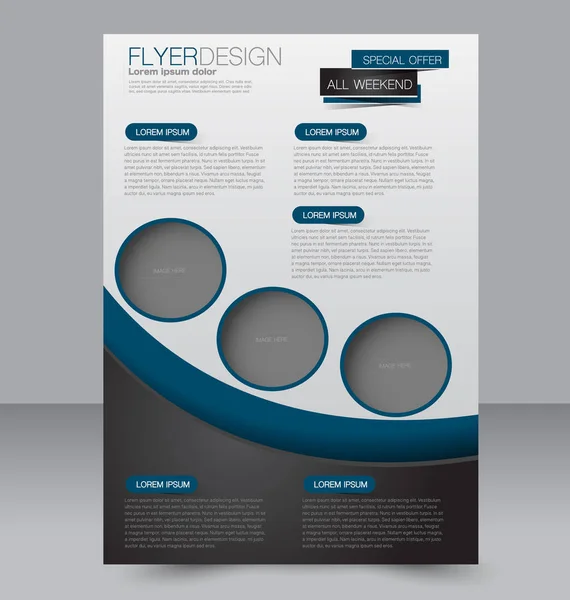 Flyer design background. Brochure template. — Stock Vector