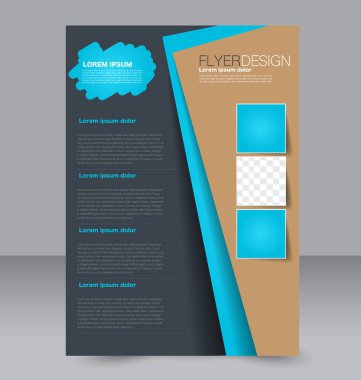 Flyer design background. Brochure template. clipart