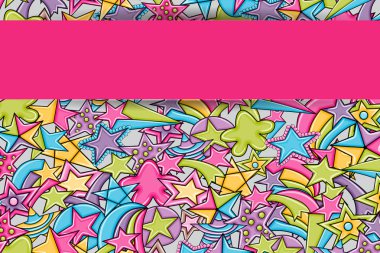 Yıldız karikatür doodle tasarlamak zemin. Şirin arka plan kavramı fo