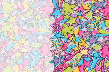 Yıldız karikatür doodle tasarlamak zemin. Şirin arka plan kavramı