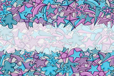 Yıldız karikatür doodle tasarlamak zemin. Şirin arka plan kavramı