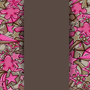 Yıldız karikatür doodle tasarlamak zemin. Şirin arka plan kavramı