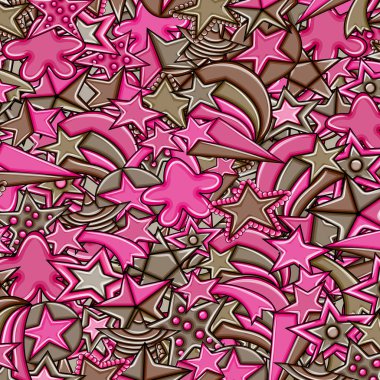 Yıldız karikatür doodle tasarlamak zemin. Şirin arka plan kavramı