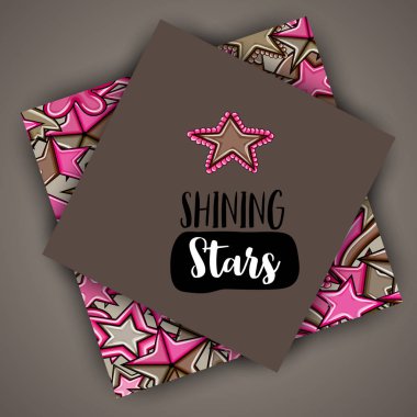 Yıldız karikatür doodle tasarlamak zemin. Şirin arka plan kavramı