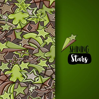 Yıldız karikatür doodle tasarlamak zemin. Şirin arka plan kavramı