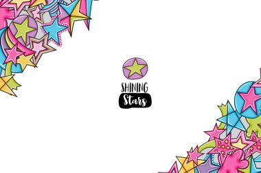 Yıldız karikatür doodle tasarlamak zemin. Şirin arka plan kavramı