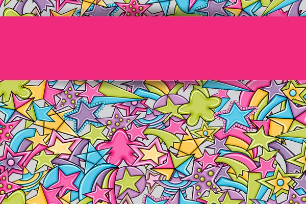 Yıldız karikatür doodle tasarlamak zemin. Şirin arka plan kavramı fo