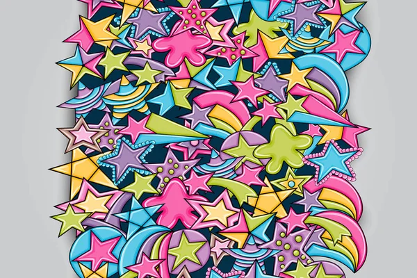 Yıldız karikatür doodle tasarlamak zemin. Şirin arka plan kavramı