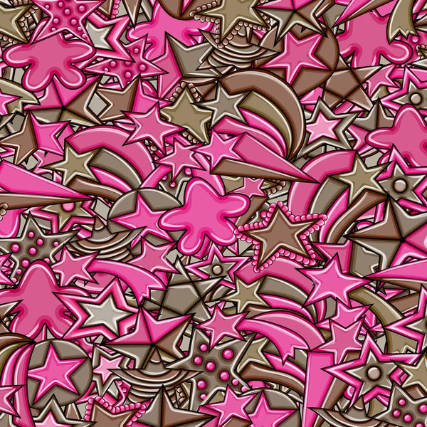 Yıldız karikatür doodle tasarlamak zemin. Şirin arka plan kavramı