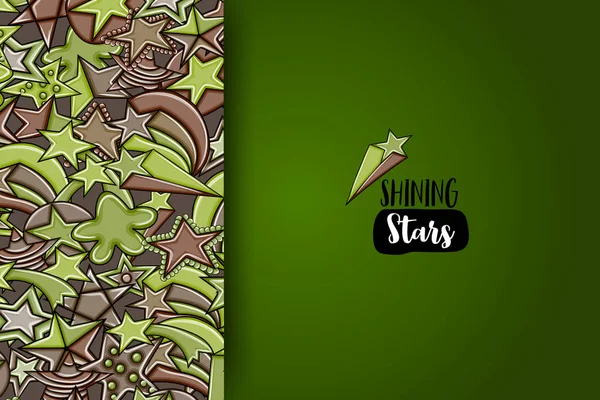 Yıldız karikatür doodle tasarlamak zemin. Şirin arka plan kavramı