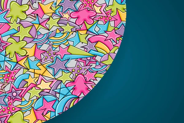 Yıldız karikatür doodle tasarlamak zemin. Şirin arka plan kavramı fo