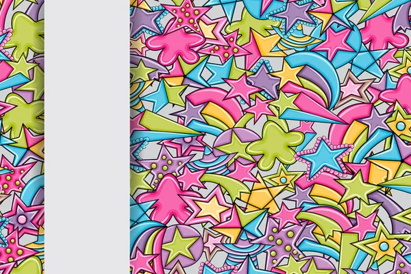 Yıldız karikatür doodle tasarlamak zemin. Şirin arka plan kavramı fo