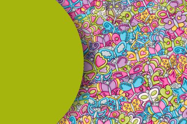 Kelebekler kavramı 3d çizgi film doodle arka tasarımında yaz..