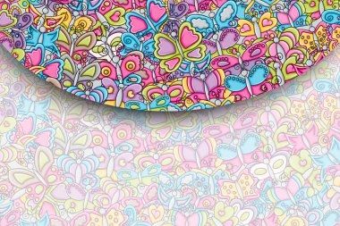 Kelebekler kavramı 3d çizgi film doodle arka tasarımında yaz..