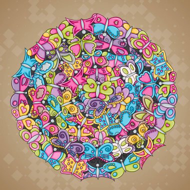 Kelebekler kavramı 3d çizgi film doodle arka tasarımında yaz..