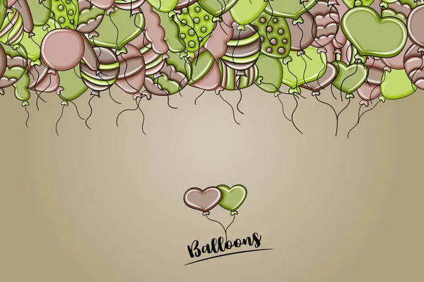 3d çizgi film doodle b balon doğum günü ve kutlama kavramı