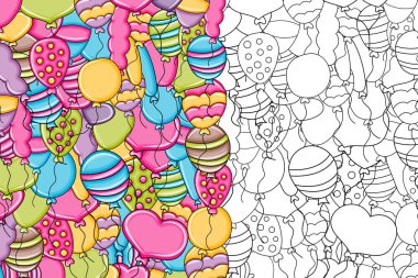 3d çizgi film doodle b balon doğum günü ve kutlama kavramı