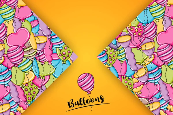 3d çizgi film doodle b balon doğum günü ve kutlama kavramı