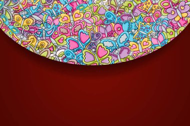 Kelebekler yaz kavram 3d çizgi film doodle arka plan desig olarak