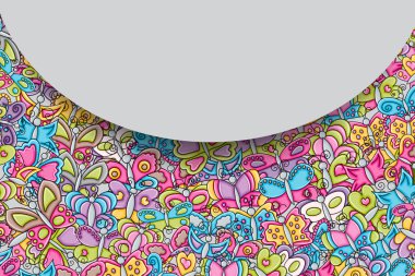 Kelebekler yaz kavram 3d çizgi film doodle arka plan desig olarak