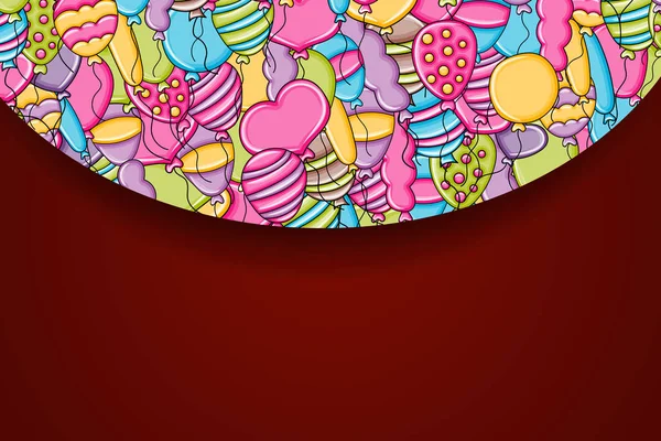 3d çizgi film doodle b balon doğum günü ve kutlama kavramı