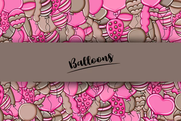 3d çizgi film doodle b balon doğum günü ve kutlama kavramı