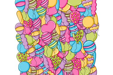 3d çizgi film doodle b balon doğum günü ve kutlama kavramı