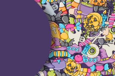 Cadılar Bayramı arka plan. Tatil tasarım öğeleri.