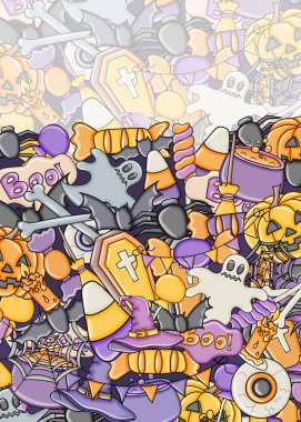 Cadılar Bayramı arka plan. Tatil tasarım öğeleri.