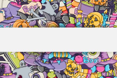 Cadılar Bayramı arka plan. Tatil tasarım öğeleri.