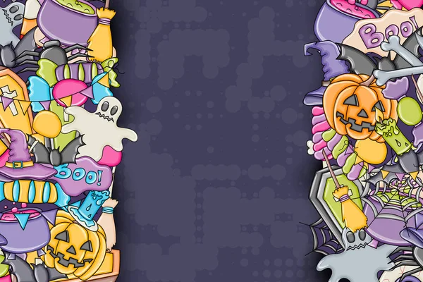 Fondo de Halloween. Elementos de diseño vacacional . — Vector de stock