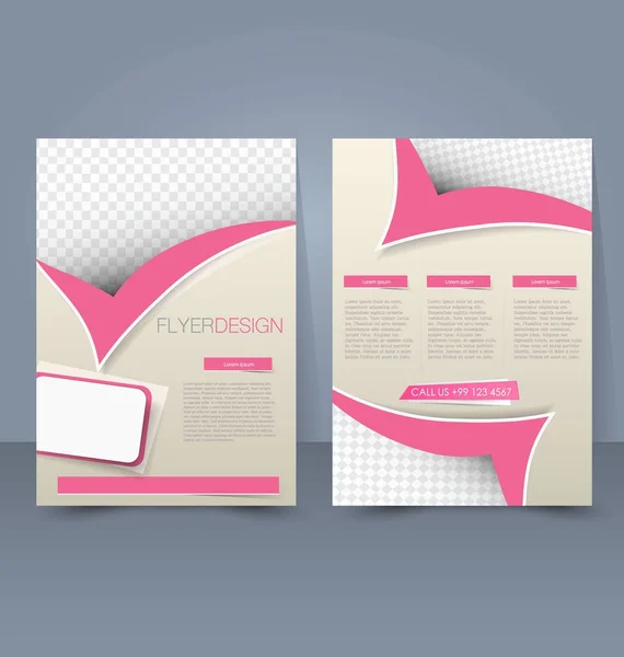 Sjabloon voor folder. Zakelijke brochure. Bewerkbare A4 poster voor ontwerp, onderwijs, presentatie, website, dekking van het tijdschrift. — Stockvector