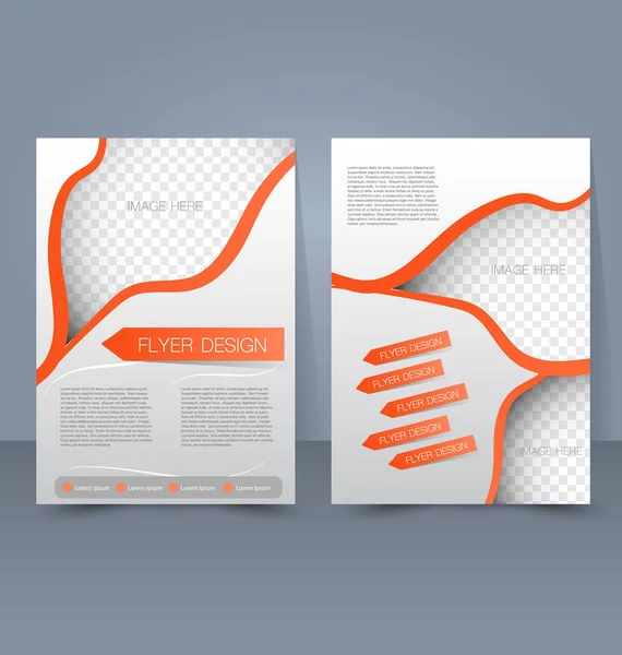 Sjabloon voor folder. Zakelijke brochure. Bewerkbare A4 poster voor ontwerponderwijs, de presentatie, de website, de dekking van het tijdschrift. — Stockvector