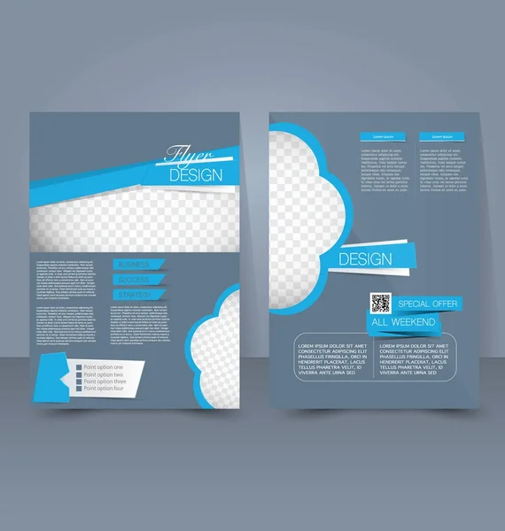 Flyer mall. Företagsbroschyr. Redigerbara A4 affisch för design utbildning presentation webbplats tidningsomslag. — Stock vektor