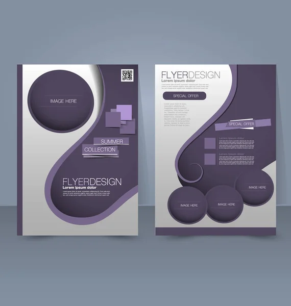 Sjabloon voor folder. Zakelijke brochure. Bewerkbare A4 poster voor ontwerp onderwijs presentatie website tijdschriftdekking. — Stockvector