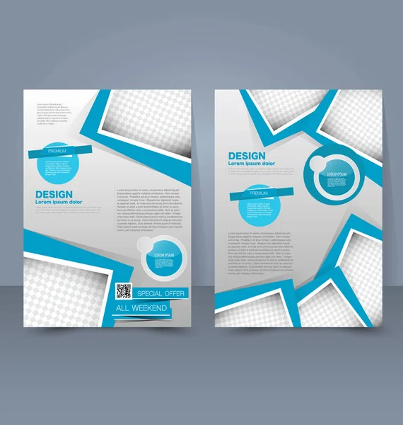 Flyer template. Business brochure. Editable A4 poster for design education presentation website magazine cover. — Stock Vector