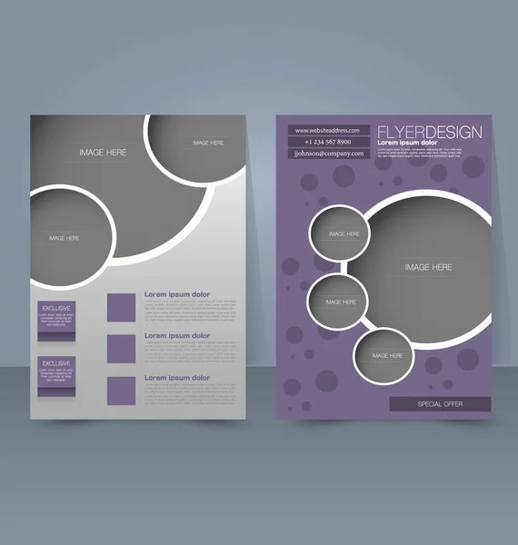 Sjabloon voor folder. Zakelijke brochure. Bewerkbare A4 poster voor ontwerp onderwijs presentatie website tijdschriftdekking. — Stockvector