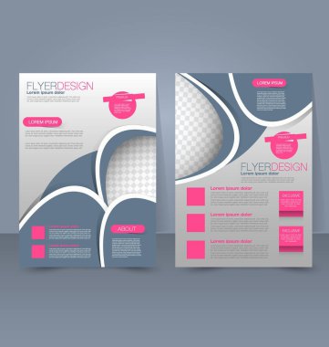 Flyer şablonu. İş broşürü. Düzenlenebilir A4 afiş tasarım, eğitim, tanıtım, Web sitesi, Dergi kapağı için.