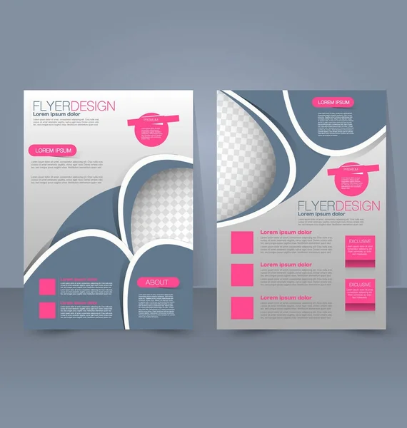 Sjabloon voor folder. Zakelijke brochure. Bewerkbare A4 poster voor ontwerp, onderwijs, presentatie, website, dekking van het tijdschrift. — Stockvector