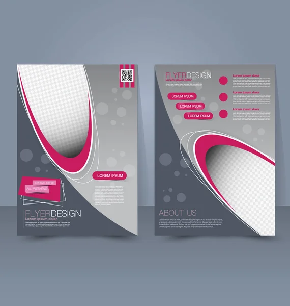 Sjabloon folder. zakelijke brochure. a4 bewerkbare poster voor ontwerp — Stockvector